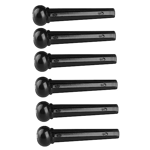 Toddmomy Guitar Bridge Pin Set 6pcs Acoustic Guitar Pegs Made of Material Smooth Finish for Better Sound