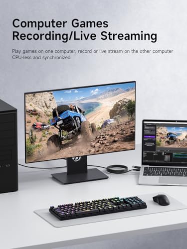 Hagibis USB3.0 Video Capture Card with 100W PD, HDMI to USB A/USB C Capture Cable 1080P@60fps YUY2 MJPEG MS2130 for Quest 3 2 Pro VR Switch2 PS4/5 Live Broadcast, Gaming, Streaming, Recorder - Thumbnail 5