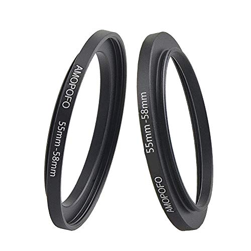 Image of 55 to 58mm Camera Filter Ring /55mm to 58mm Step-Up Ring Filter Adapter for 58mm UV,ND,CPL,Metal Step Up Ring
