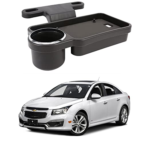 Image of Oshotto (FT-04) Foldable Car Auto Headrest Rear Back Seat Table Drink Food Cup Tray Holder Compatible with Chevrolet Cruze - Black