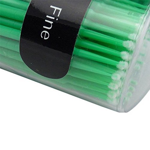 Doc.Royal MS-07 400 Pcs Dental Disposable Micro Applicator Brush Bendable Fine Green Dia1.2 Mm thumb #2