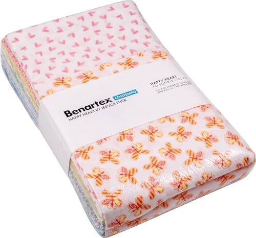 Jessica Flick Happy Heart 16 Fat Quarters Benartex, Assorted image 3