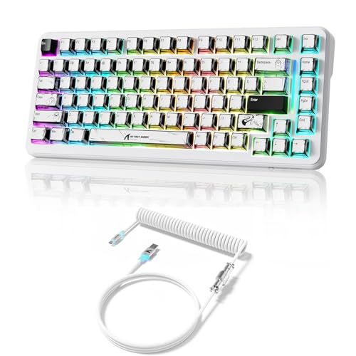 ATTACK SHARK X82PRO HE �O���[�h�����Q�[�~���O�L�[�{�[�h�A���C���A75% ���C�����X ���s�b�h�g���K�[ �}�O�l�e�B�b�N�L�[�{�[�h�A8K �Q�[�~���O�L�[�{�[�h�A�z�[�����ʃX�C�b�`�����\�A�N�`���G�[�V�����AQWERTY�ARGB �o�b�N��