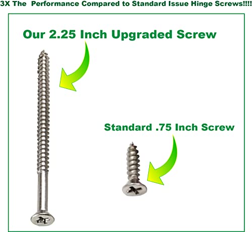 Generic Satin Nickel Silver Wood Screws - 9 x 2 1/4 Inch, Flat Head - Phillips, 24 Pack