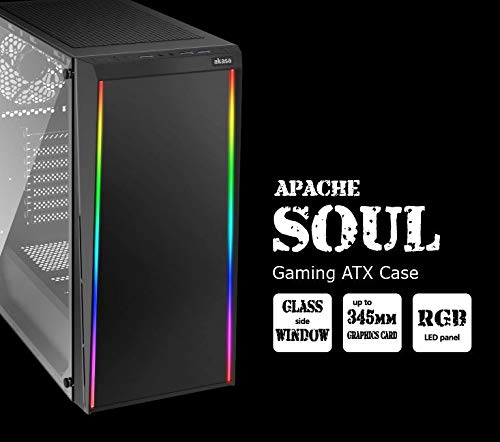 Gabinete Gamer Apache Soul Vidro Mid Tower Akasa A-ATX10-A1B