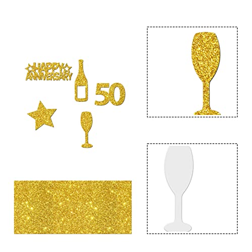 Ambishi 150Pcs Happy 50Th Anniversary Confetti, 50Th Anniversary Party Decoration Confetti, Table Decorations Scatter Confetti For 50Th Anniversary/Birthday Party Diy Arts Crafting Supplies #TOP2