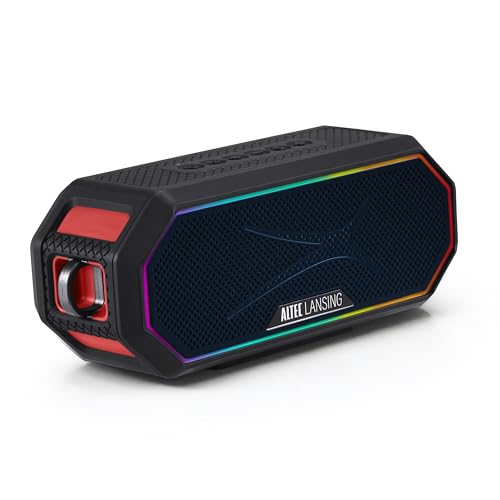Image of Altec Lansing Magnetic Bluetooth Speaker HYDRAJOLT 2.0, Waterproof IP67, 12W Output Power, 16H Battery, Multicolor LED, 100ft Wireless Range, Voice Assistant, USB-C Quick Charge