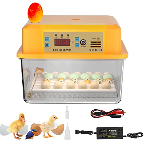 PaTunTEK Incubators for Hatching Eggs, 16 Eggs Incubators with Automatic Turning Led Candler, for Hatching Chickens Duck Goose Quail Bird