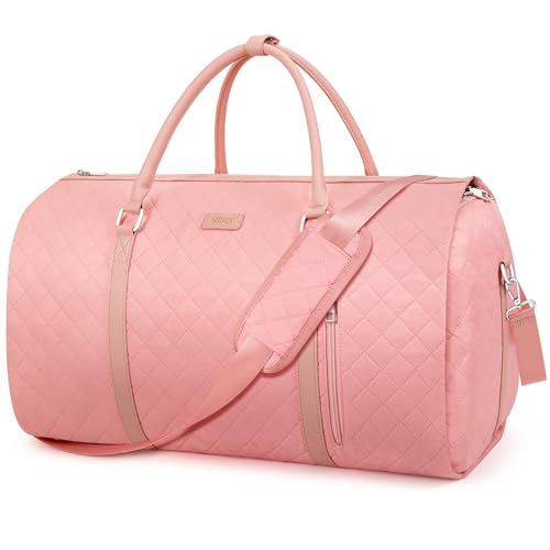 Grand sac de week-end convertible sac de sport et vêtements rose diamant
