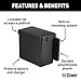 CURT 52022 6-Inch x 5-1/2-Inch x 3-1/4-Inch Lockable Trailer Breakaway Battery Case