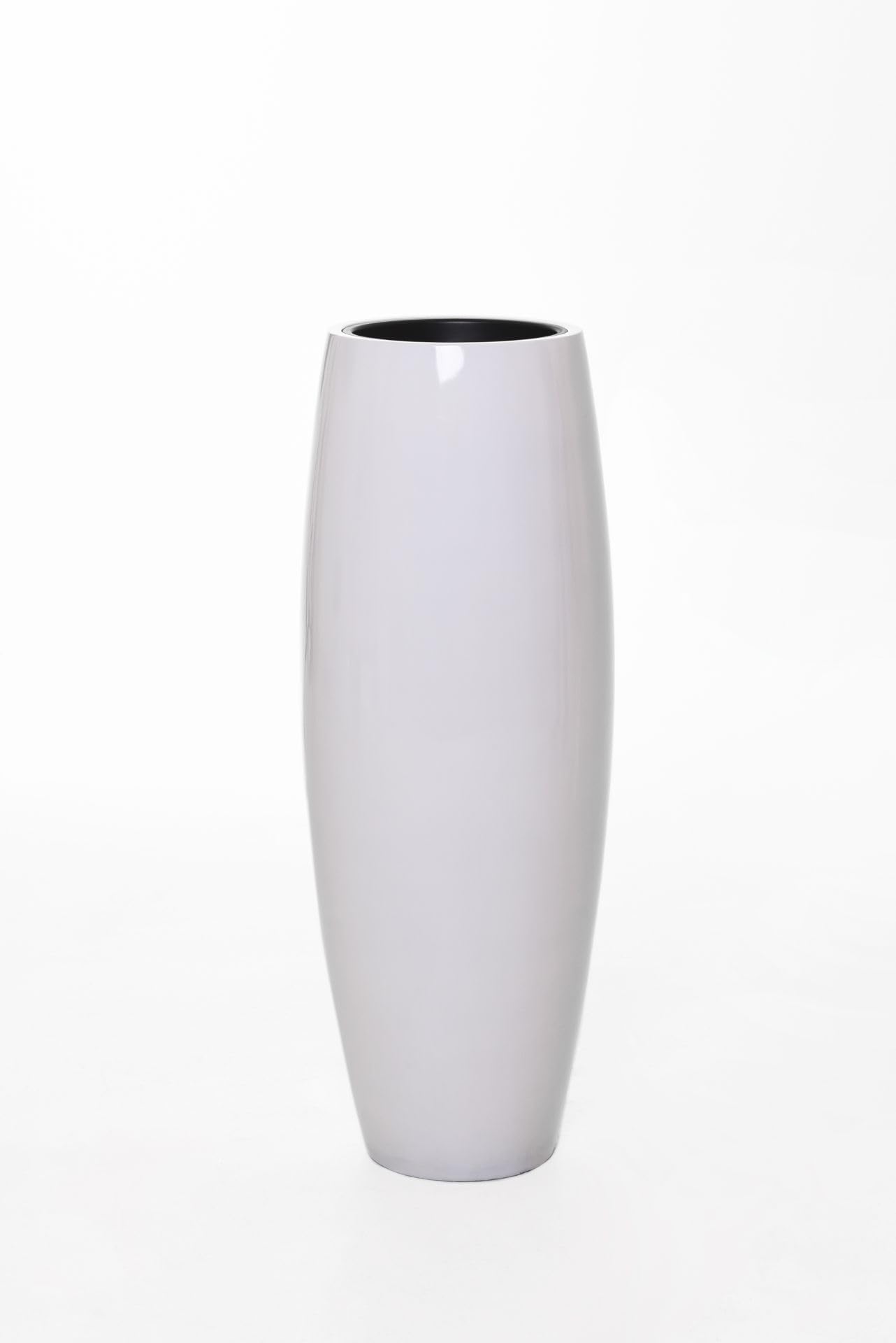 VIVANNO Vase de Sol en Fibre de Verre Magnum Blanc Brillant - 100x29