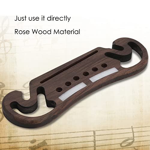 Yyqtgg Folk Guitars Bridges, Easy Installation Firm Support Pretty Design Guitar Bridge Accessory Decoration Part Rose Wood Good Match For Replacement #TOP4