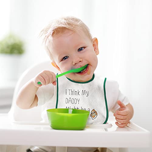 Toddler & Baby Bibs Burp Cloths I Think My Daddy Might Be A Bigfoot Dad Father's Day Me and Cotton Items for Girl Boy Gifts Ae White Green Design Only4
