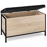 TecTake - Arcón Acolchado Calico 81,5 x 41,5 x 50,5 cm, Taburete puf con...