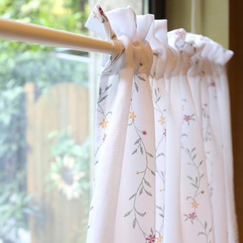 Cortina de cocina alegre de algodón para ventanas pequeñas del hogar 5