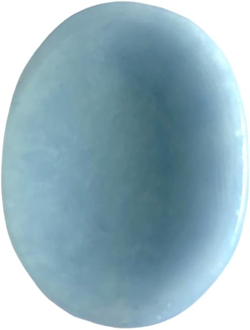crystalmiracle Blue Angelite Worry Thumb Stone Crystal Healing Reiki Feng Shui Gift Wellness Handcrafted
