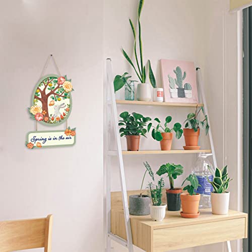 Image of HPNIUB Spring Welcome Wooden Plaques, Bunny Front Door Wood Signs (11x16.5inch), Easter Egg Wall Decororation For Farmhouse Outdoor Spring Wall Art Decor Supplies