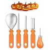Sunwuun Halloween Pompoen Carving Gereedschap Kit, 5 Stuks Stevige Rvs Pompoen Carving Set, Pompoen Gereedschap Voor…