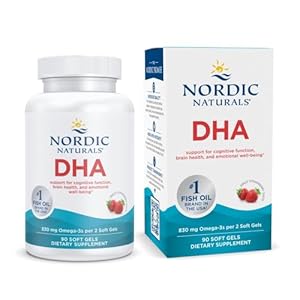 Nordic Naturals DHA, Strawberry – 90 Soft Gels – 830 mg Omega-3 – High-Intensity DHA Formula for Brain & Nervous System Support – Non-GMO – 45 Servings