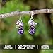 NOVICA Artisan Handcrafted Amethyst Cluster Earrings | Pearl Dangle Earrings | Sterling Silver Earrings | Multi Color Purple Earrings | Crystal Earrings | Thailand Birthstone Bright Bouquet