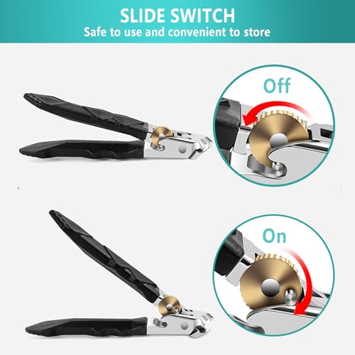 2 cortaúñas de acero inoxidable profesional para personas mayores, cortauñas, apto para uñas de manos y pies, alicates para uñas de pies gruesos - imagen 3