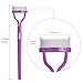 Eyelash Comb Eyebrow Brush MSQ Eyelash Separator Mascara Applicator Eyelash Definer With Comb Cover Arc Designed Cosmetic Brushes Tool (Purple)