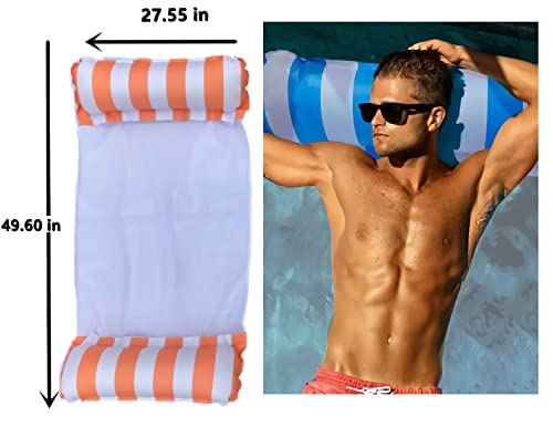Meegoo2-Pack-Premium-Swimming-Pool-Float-Hammock-Multi-Purpose-Inflatable-Hammock-Saddle-Lounge-Chair-Hammock-Drifter--220lb-Weight-Capacity--496-x-275