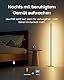 SwitchBot Matter Stehlampe Wohnzimmer, RGBCCT Floor Lamp Dimmbar mit APP Fernbedienung, Kompatibel mit Apple Home, Alexa, Google Home, LED Stehlampe Schwarz mit Warm- & Kaltweiß, Szenenmodi, Musikmodi
