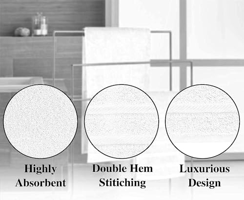 S & B Pack of 2 Jumbo Bath Towels Sheets 100% Pure Cotton Quick Dry Gym, Spa - Image 3
