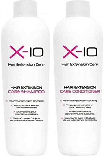 Set - Shampoo (250ml) + Conditioner (250ml) by X-10 Hair Extension Care
