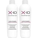 X-10 Hair Extension Care Set - Shampoo (250ml) + Conditioner (250ml) by X-10 Hair Extension Care