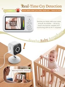 Baby Monitor with Camera and Audio + Crib Clip, Portable & Travel No-WiFi — photo 4 of 6