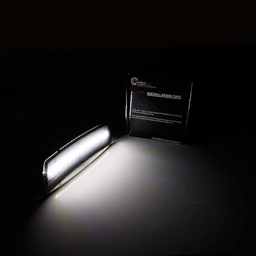 Miniatura 5 de ADIIL Luces de marcador laterales LED blancas con lente ahumada compatibles con VW Beetle 2012-2019 VW Ti-guan 2018 en adelante, reemplaza las
