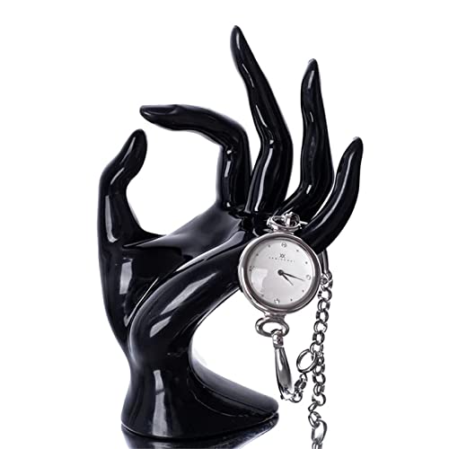 Image of Maxsirui Hand Form Ring Holder Jewelry Display Organization Rack Bracelet Ring Watch Stand Support Aesthetic Y2k Room Decor (Black)