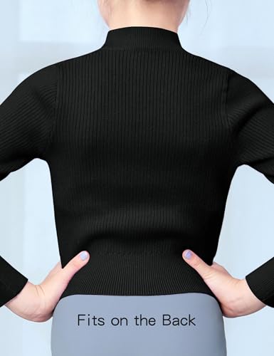 Image of Dance Sweater for Girls Long Sleeve V-Neck Top Sweater for Ballet /Gymnastics /Sports
