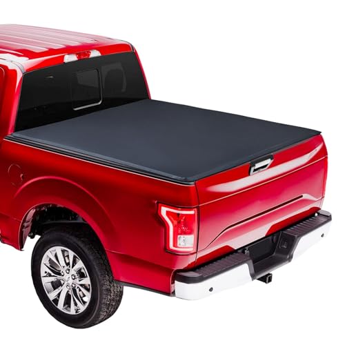 Soft Tri-Fold Truck Bed Tonneau Cover Compatible with 2007-2021 Tundra | 5.5 ft/66.7 in Crew Max Bed| New Upgrade 5.5ft Bed 2007-2021
