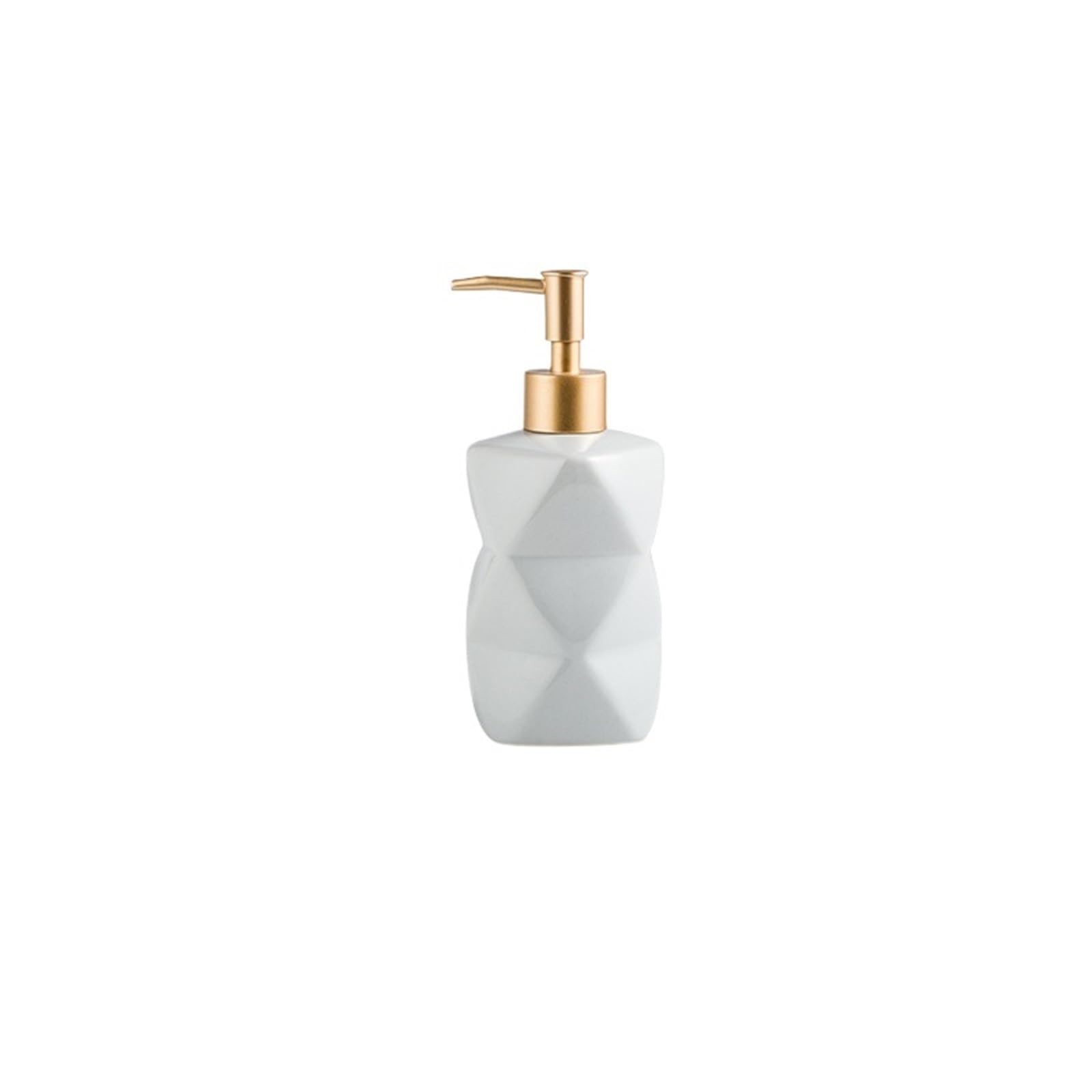 Ceramic Soap Dispenser Ceramic Soap Bottle Hand Sanitizer Dispensing Shower Gel Shampoo Lotion Pump Bathroom Storage(Grey)