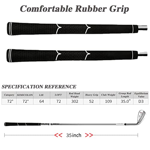 72 Degree Wedge Golf Club Sand Shot Precyzyjna kontrola CNC Frezowane rowki Wysoka premiera Spin Wał ze stali nierdzewnej Prawa ręka Amatorski gracz Dokładność Konsekwentne zarządzanie odległością Cza