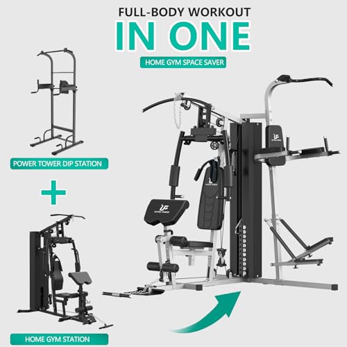ULTRA FUEGO Multifunctional Home Gym Equipment Workout Station with Pulley System, Arm, and Leg Developer for Full Body Training - Image 3
