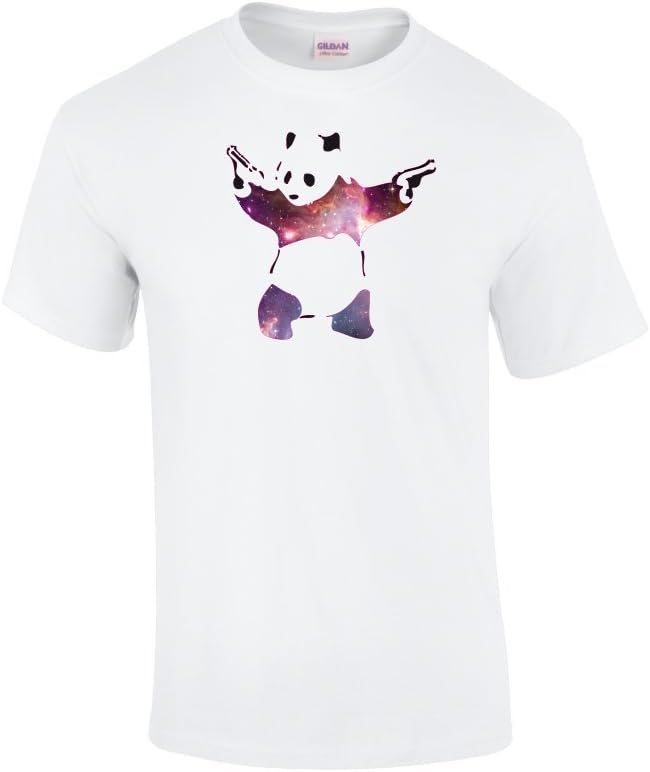 Banksy T Shirt ~ Panda Bear Space White Tshirt Tee