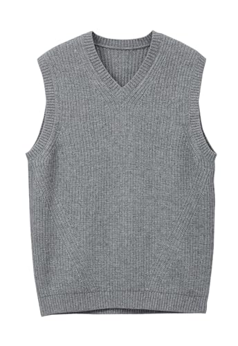 Pull tricoté sans manches col en V à porter sur une chemise au bureau