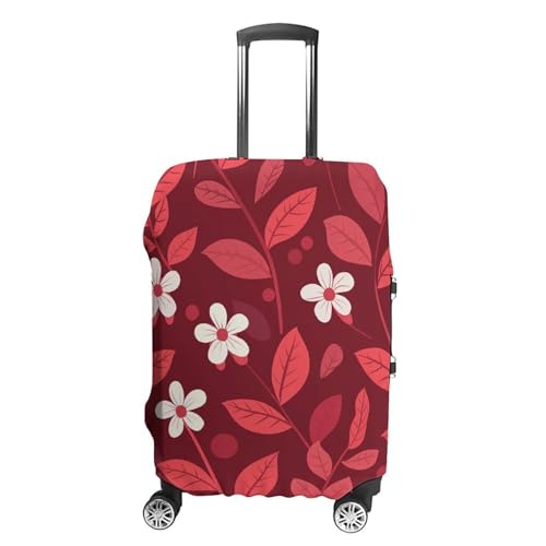 Travel Luggage Cover Suitcase Protector Red Tint Leaves Elastic Washable Suitcase Cover Anti-scratch Spandex Baggage Covers Fits 18-32 Inch Luggage, style-3