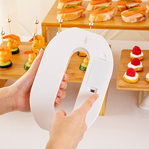 Image of Restaurantware Illumify 5.8 x 1.2 x 8.7 Inch Light Up Letter 1 Durable Marquee LED Light - Letter O Touchproof White Plastic Party Light Keyhole Slot For Parties Weddings Or Special Events