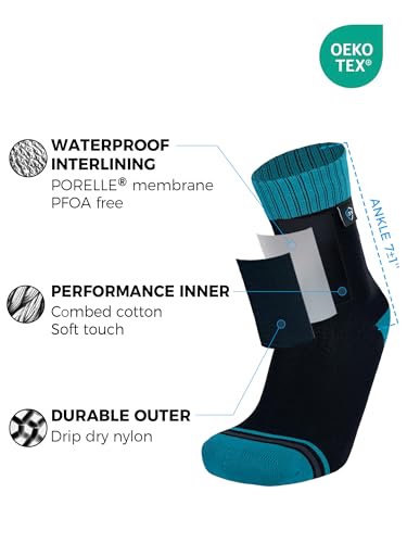 Image of DexShell Ultralite Waterproof Socks | Waterproof below cuff; Moisture-permeable membrane; Walking, commuting & wet weather