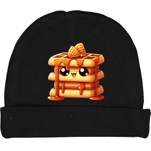 inktastic Kawaii Happy Stack of Waffles Baby Beanie Hat