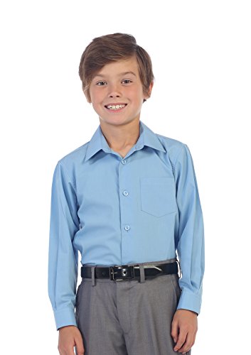 Image of Gioberti Boys Long Sleeve Solid Dress Shirt
