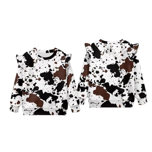 Long Sleeve Basic Tees for Toddler Girls Crew Neck Fall Sweatshirt Cute Fall Outfits for Baby Little Kids 1-8 Years