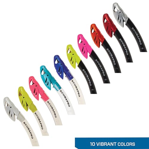 SCUBAPRO Spectra Dry Snorkel con Válvula de Purga, Tubo Corrugado Flexible, Boquilla Estilo Regulador y Clip de Conexión Rápida miniatura 5