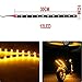 EverBright Amber/Yellow Led Strip Lights for Cars 5050 SMD Waterproof Golf Cart Underglow Lights for Motorcycles Boat Scooter Bike Interior Exterior Decoration DC-12V,Pack of 4