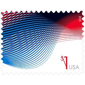 Timbre 1 Dollar USPS Patriotic Wave 2015 feuille de 10 envoi USA
